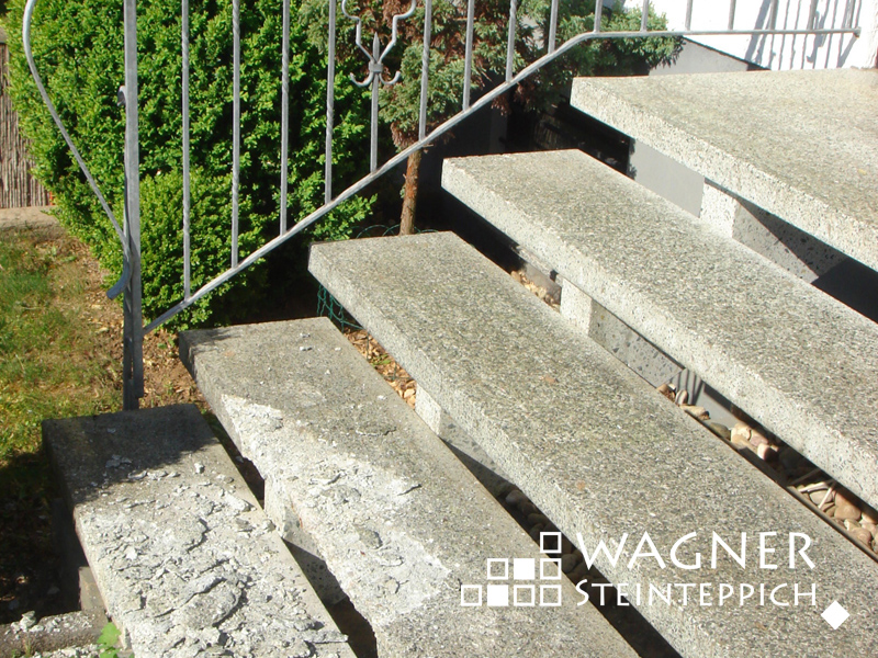 Treppe vorher - nachher