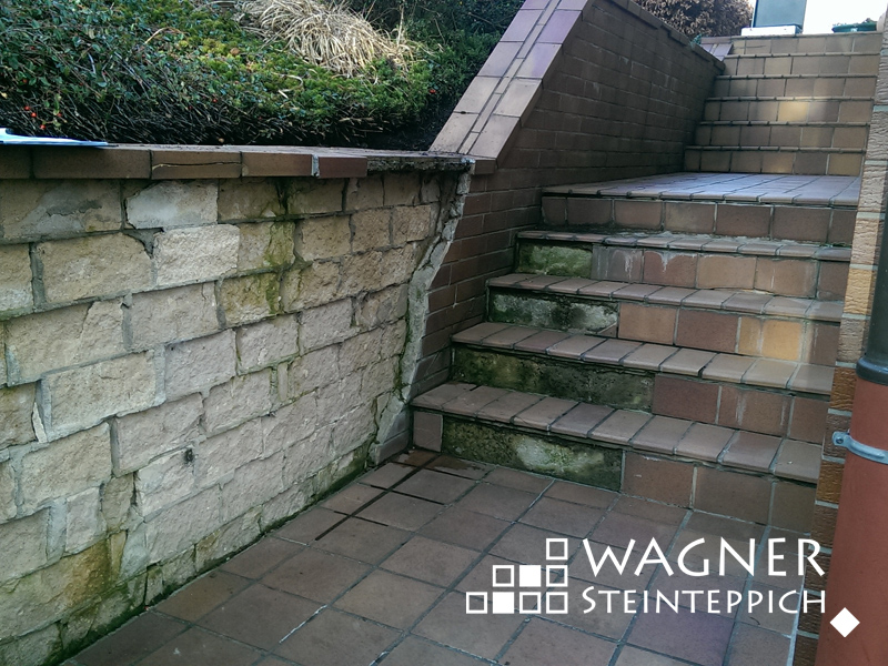 Treppe vorher - nachher